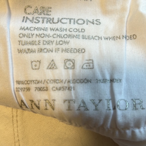 Ann Taylor Modernfit white jean size 12P - Picture 11 of 12